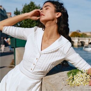 Simply Retro A-line Dress White Sz M